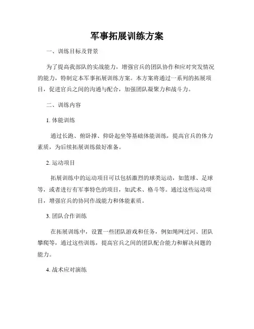 军事拓展训练方案