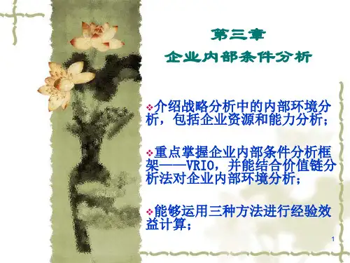企业内部条件分析框架VRIO核心竞争力ppt课件