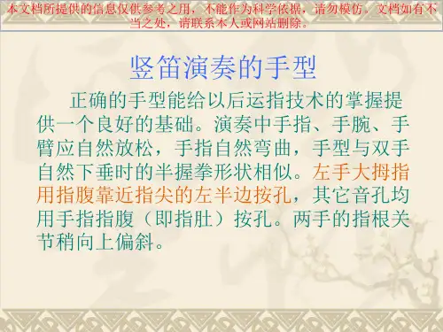 八孔竖笛基础教学专业知识讲座