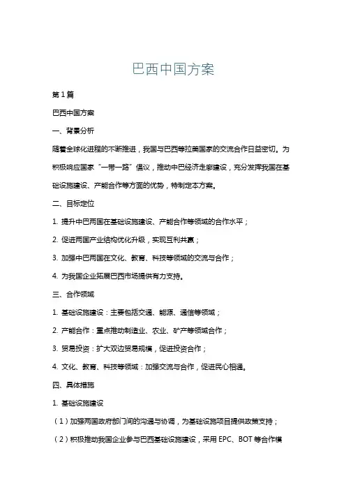 巴西中国方案