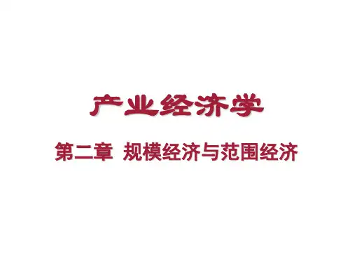 第二章 规模经济与范围经济