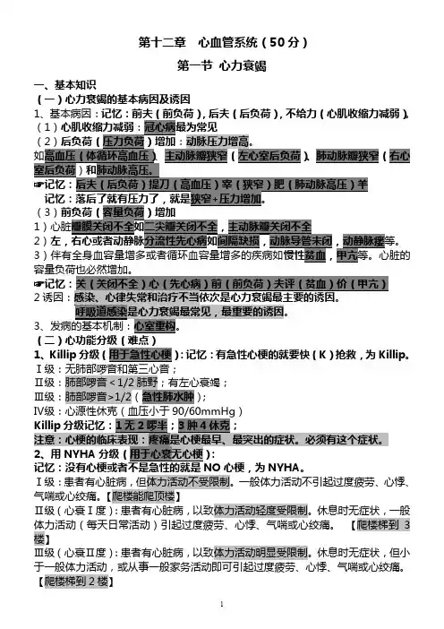 执业医师考试资料：12章-心血管系统