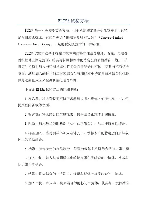 ELISA试验方法