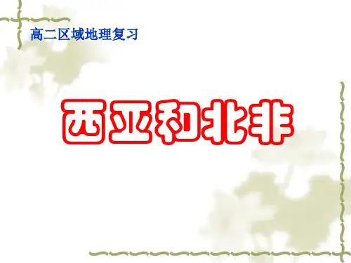 高中地理课件：西亚和北非