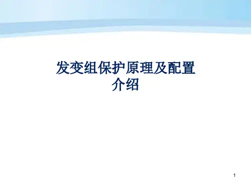 水电站发变组保护原理与配置介绍课件