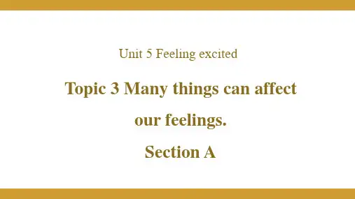仁爱版八年级英语下册课件 Unit 5 Topic 3 Section A