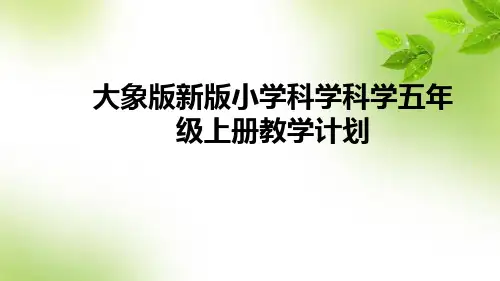 大象版新版小学科学五年级上册_教学计划_课件