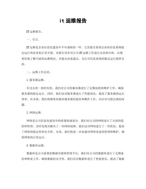 it运维报告