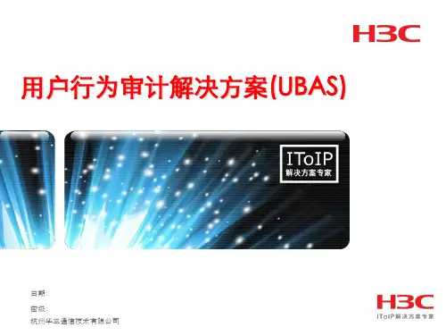 用户行为审计解决方案(UBAS)主打胶片