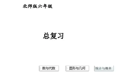 (赛课课件)六年级下册数学总复习 (共31张PPT)