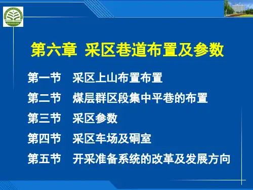 采区巷道布置及参数-有图片
