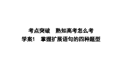 2020年高考语文总复习：掌握扩展语句的四种题型