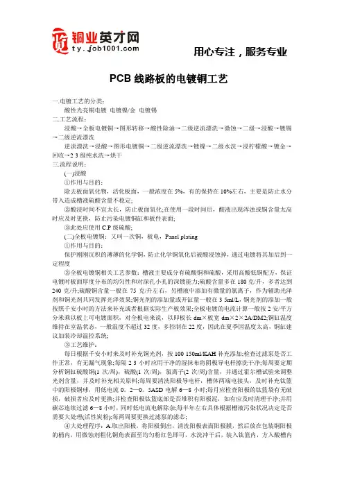 PCB线路板的电镀铜工艺