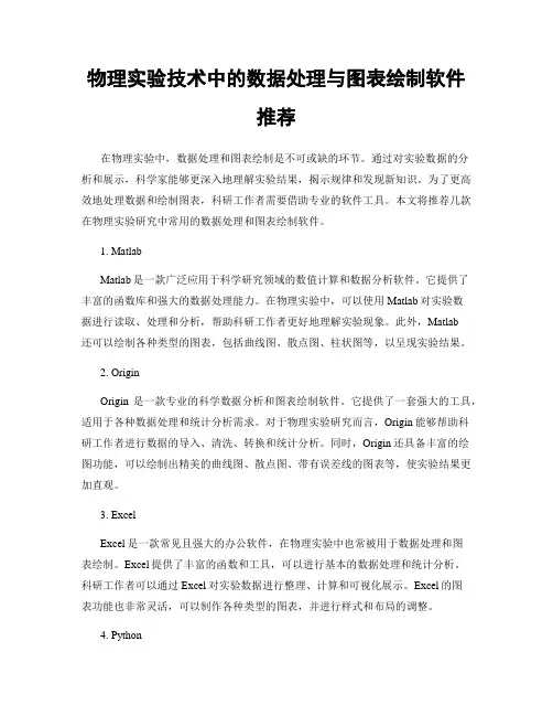 物理实验技术中的数据处理与图表绘制软件推荐