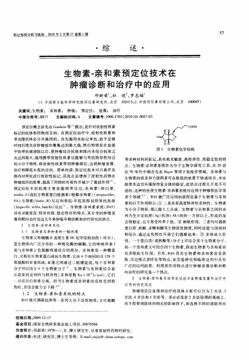 生物素-亲和素预定位技术在肿瘤诊断和治疗中的应用