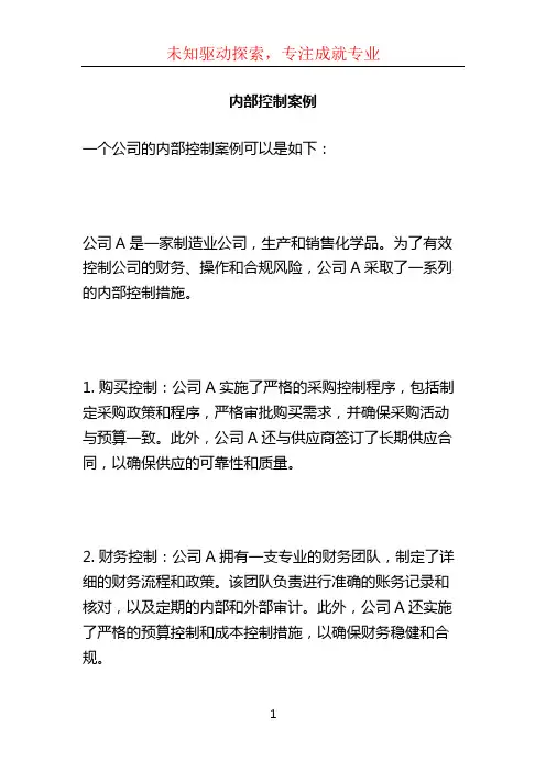 内部控制案例 (4)
