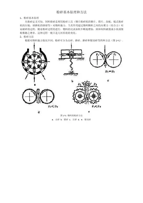 粉碎基本原理和方法