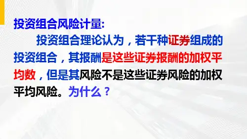 投资组合风险计量
