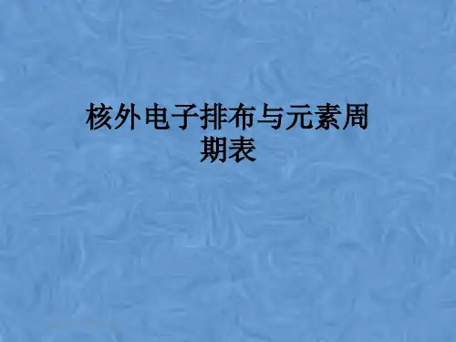 核外电子排布与元素周期表