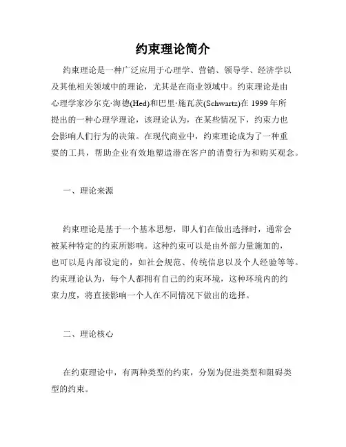 约束理论简介