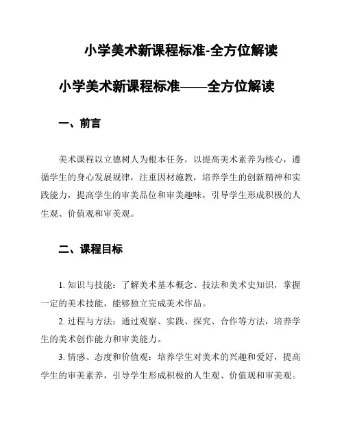 小学美术新课程标准-全方位解读