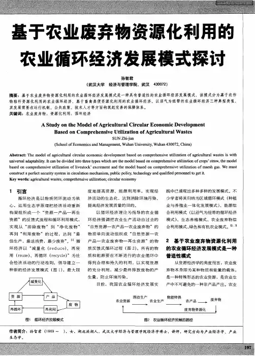 基于农业废弃物资源化利用的农业循环经济发展模式探讨