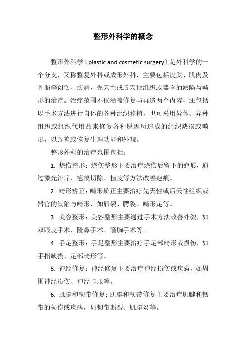 整形外科学的概念