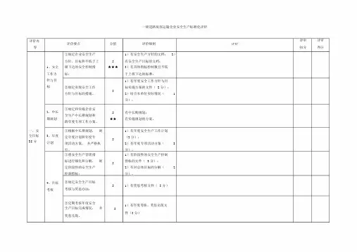 道路旅客运输企业安全生产标准化评价