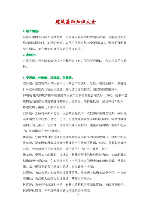 建筑基础知识大全