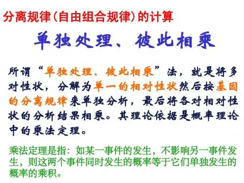 遗传规律题型习题