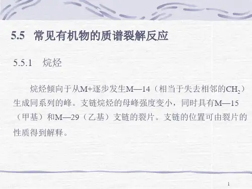 MS3有机物质谱裂解PPT课件