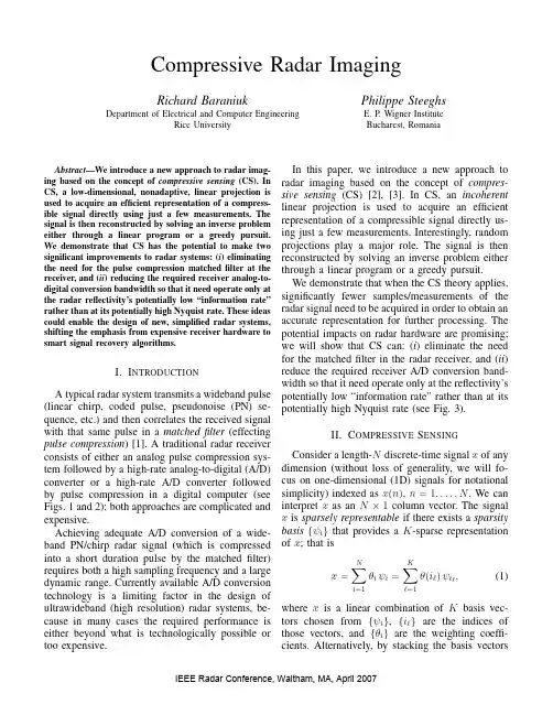 Compressive Radar Imaging