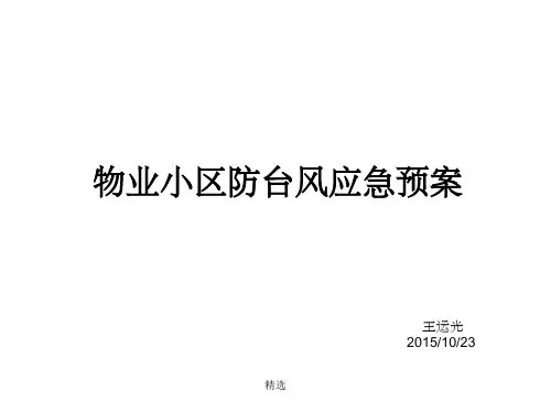 物业小区防台风应急预案PPT课件