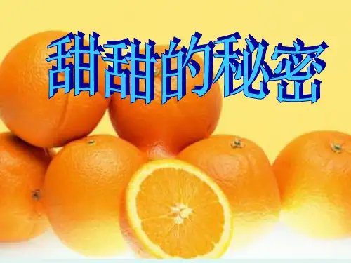 甜甜的秘密优质课公开课课件