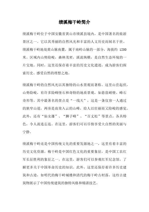 绩溪梅干岭简介