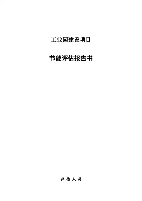 工业园建设项目节能评估报告