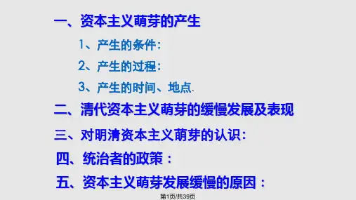 资本主义萌芽PPT课件