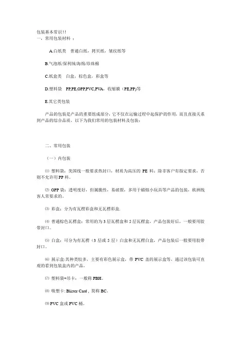 包装基本常识