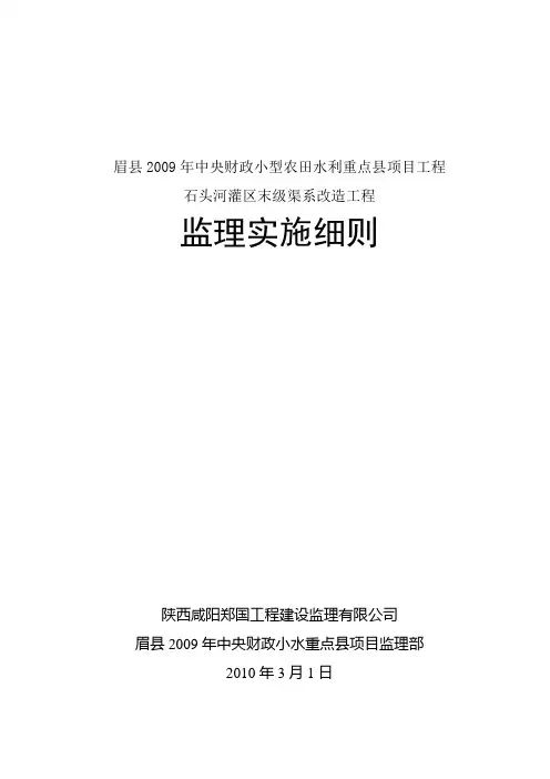 2010年监理实施细则