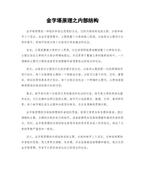 金字塔原理之内部结构