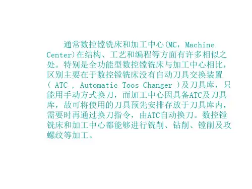 数控镗铣床和加工中心入门知识