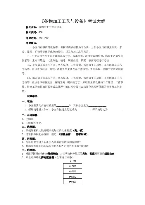 850 - 谷物加工工艺与设备