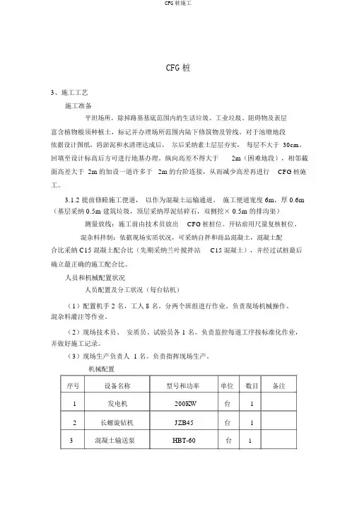CFG桩施工