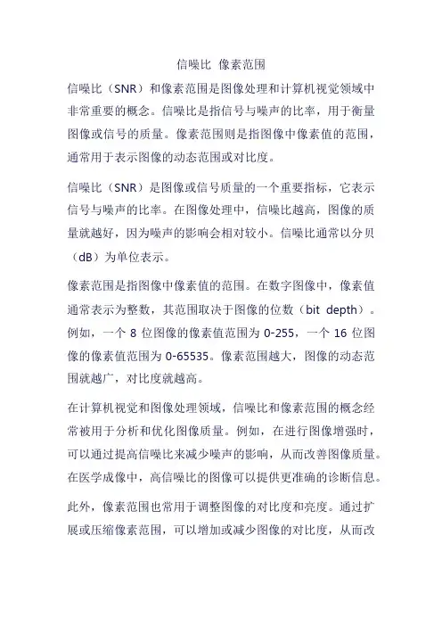 信噪比 像素范围