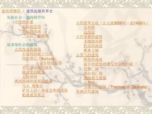 建筑起源世界史