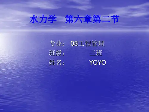 水力学 第六章 有压管流