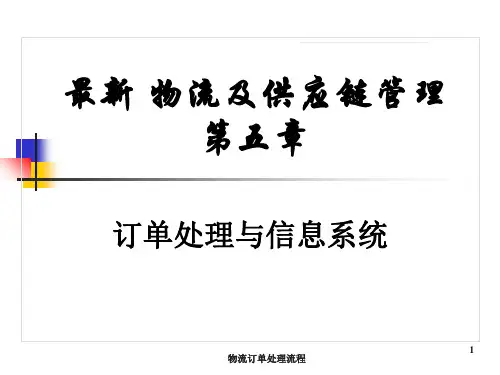 物流订单处理流程PPT课件