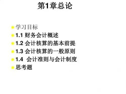 会计核算的原则与会计准则PPT(31张)