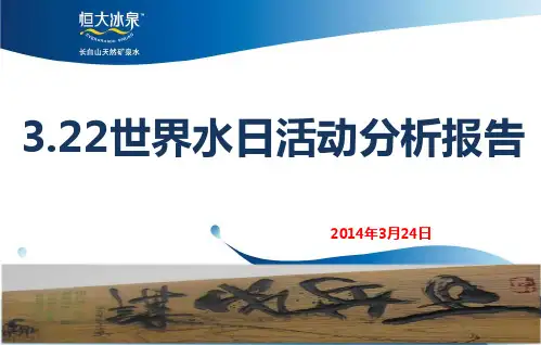 恒大冰泉湖南主题活动分析报告