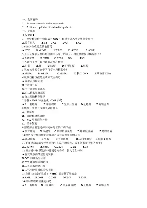 核苷酸代谢